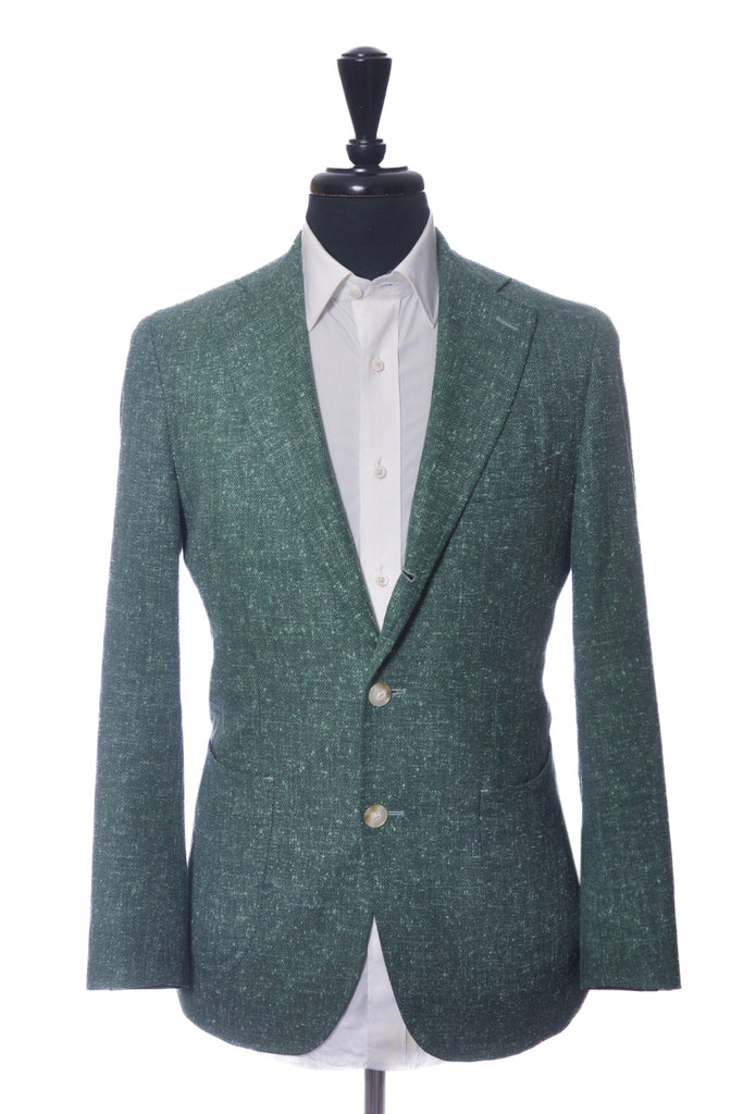 Atelier Munro Green Loro Piana Linen Tweed Blazer