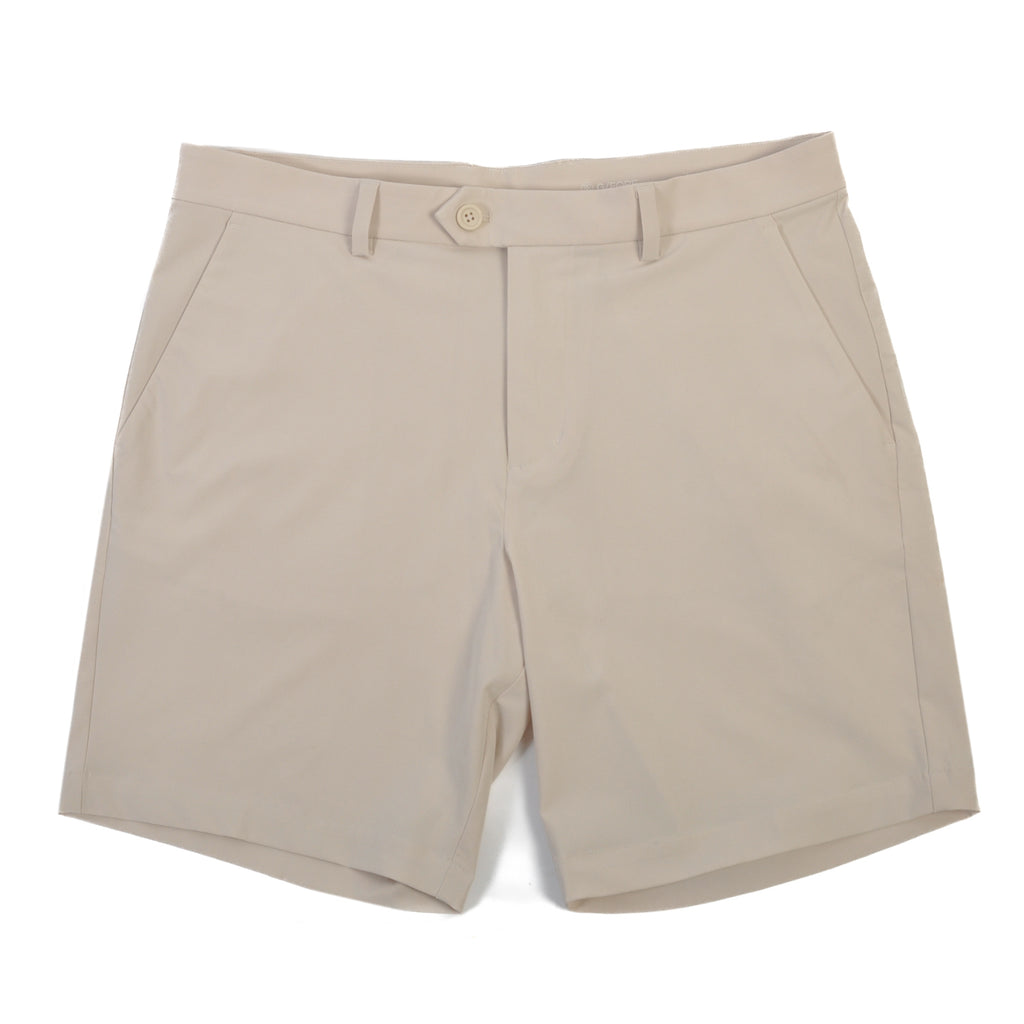 G/Fore Stone Beige Maverick 4-Way Stretch Golf Shorts