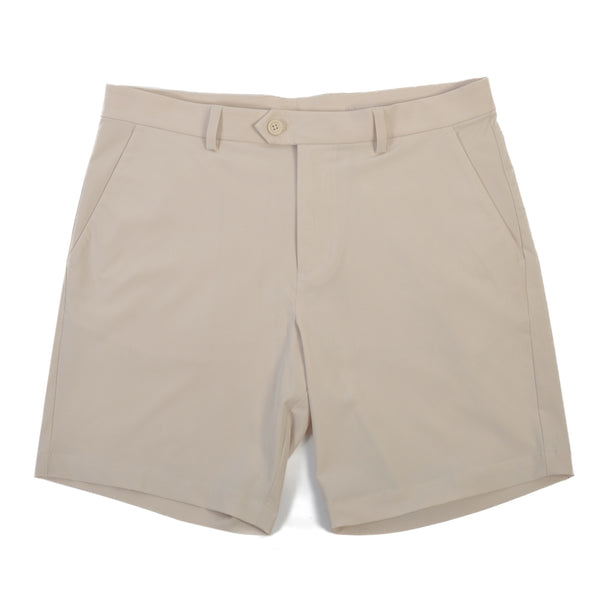G/Fore Stone Beige Maverick 4-Way Stretch Golf Shorts