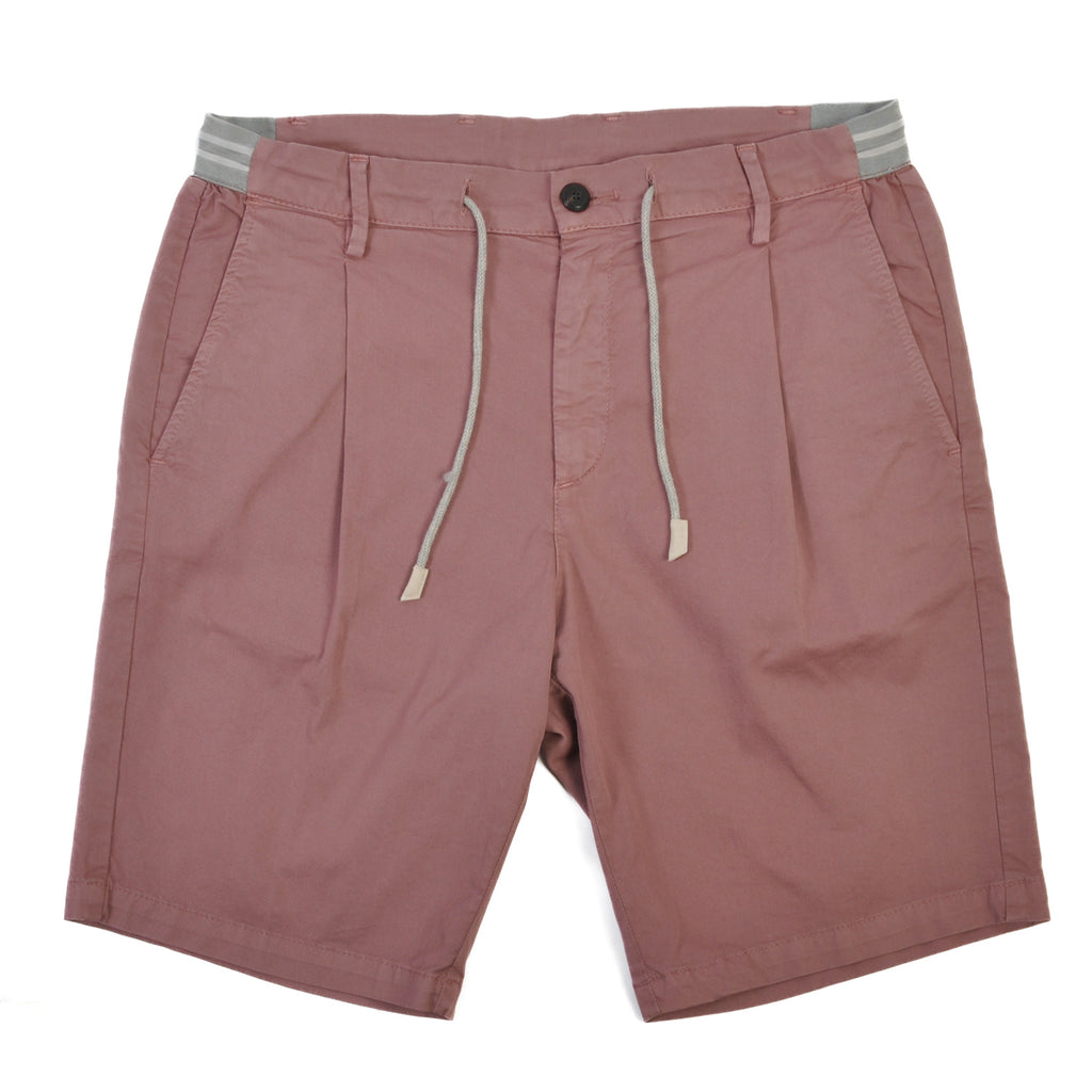 Eleventy Platinum Ash Pink Pleated Shorts