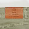 Brunello Cucinelli Sage Green Skinny Fit Jeans