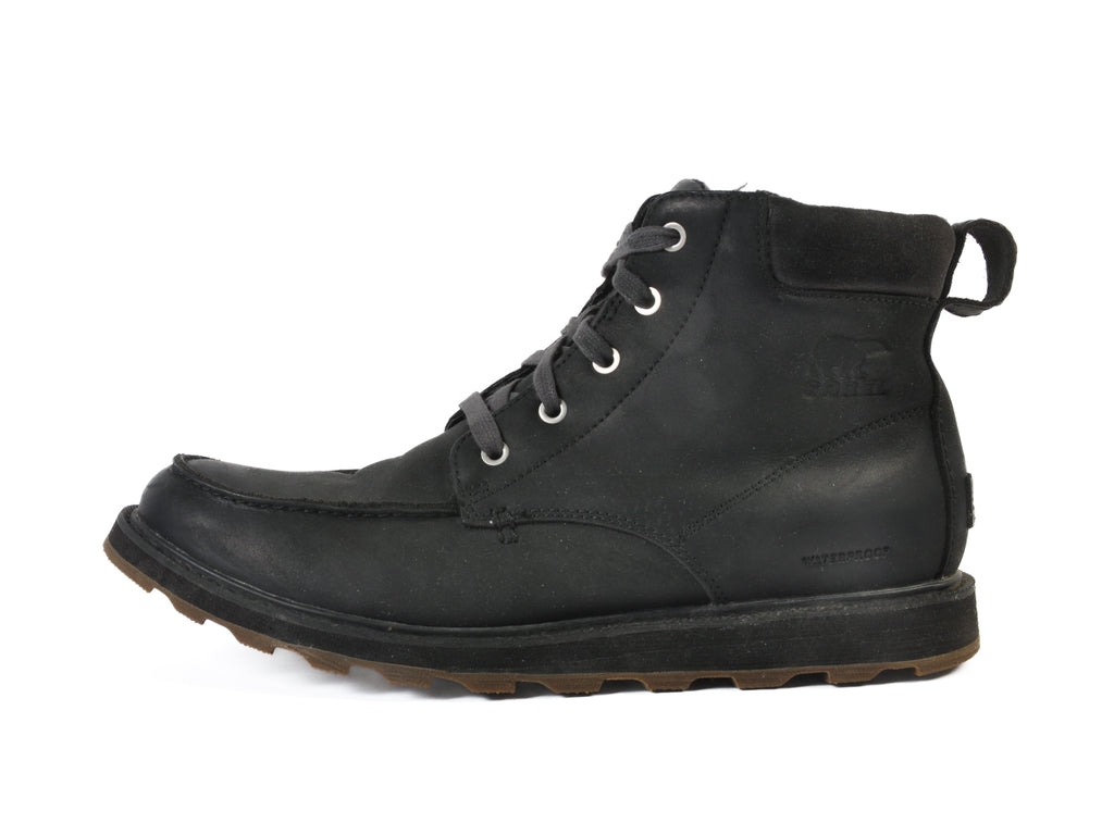 Sorel Black Madson Waterproof Moc Toe Boots