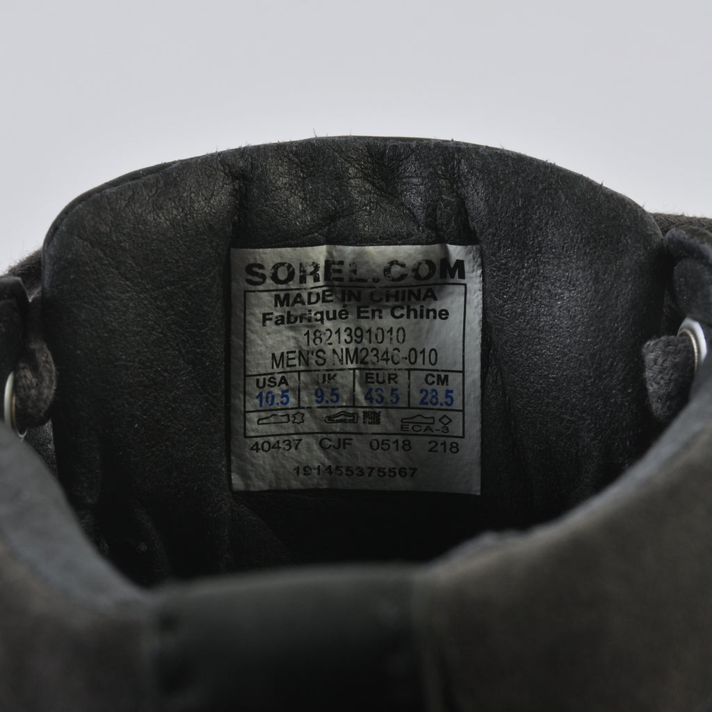 Sorel Black Madson Waterproof Moc Toe Boots