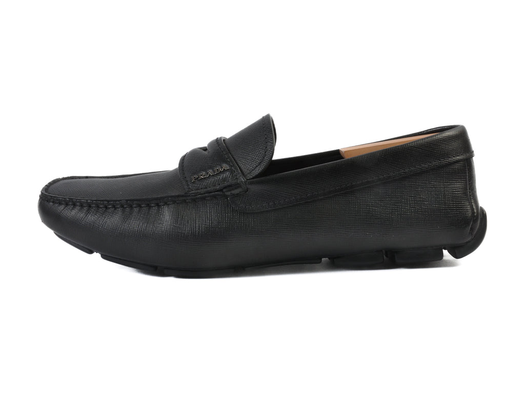 Prada Black Driving Loafers