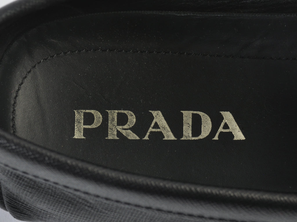 Prada Black Driving Loafers