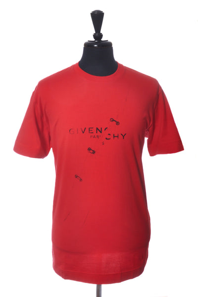 Givenchy Red Graphic Print Oversized T-Shirt
