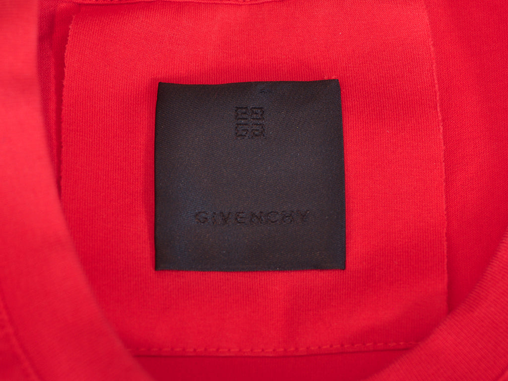 Givenchy Red Graphic Print Oversized T-Shirt