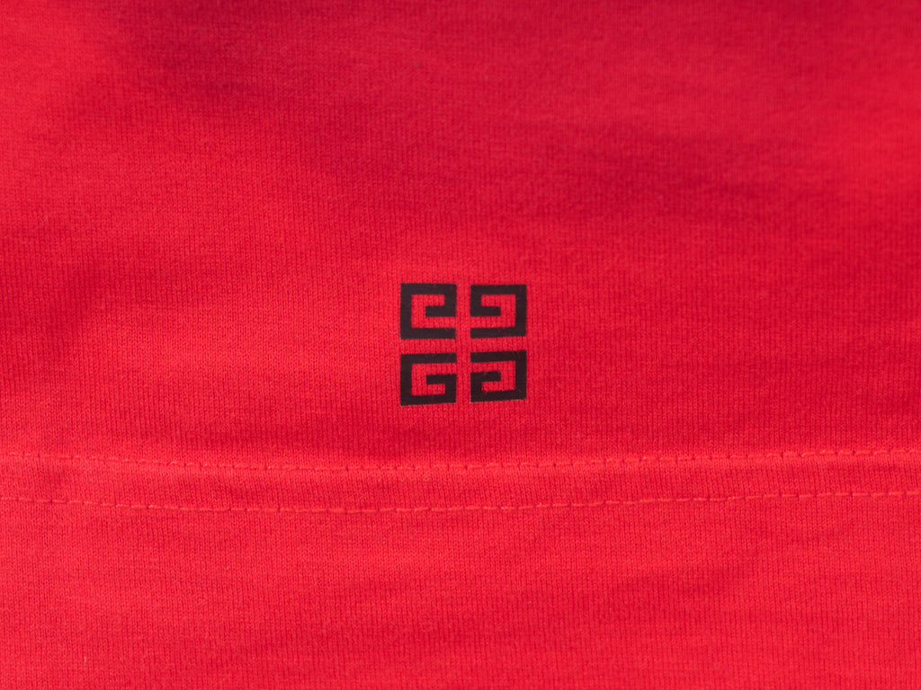 Givenchy Red Graphic Print Oversized T-Shirt