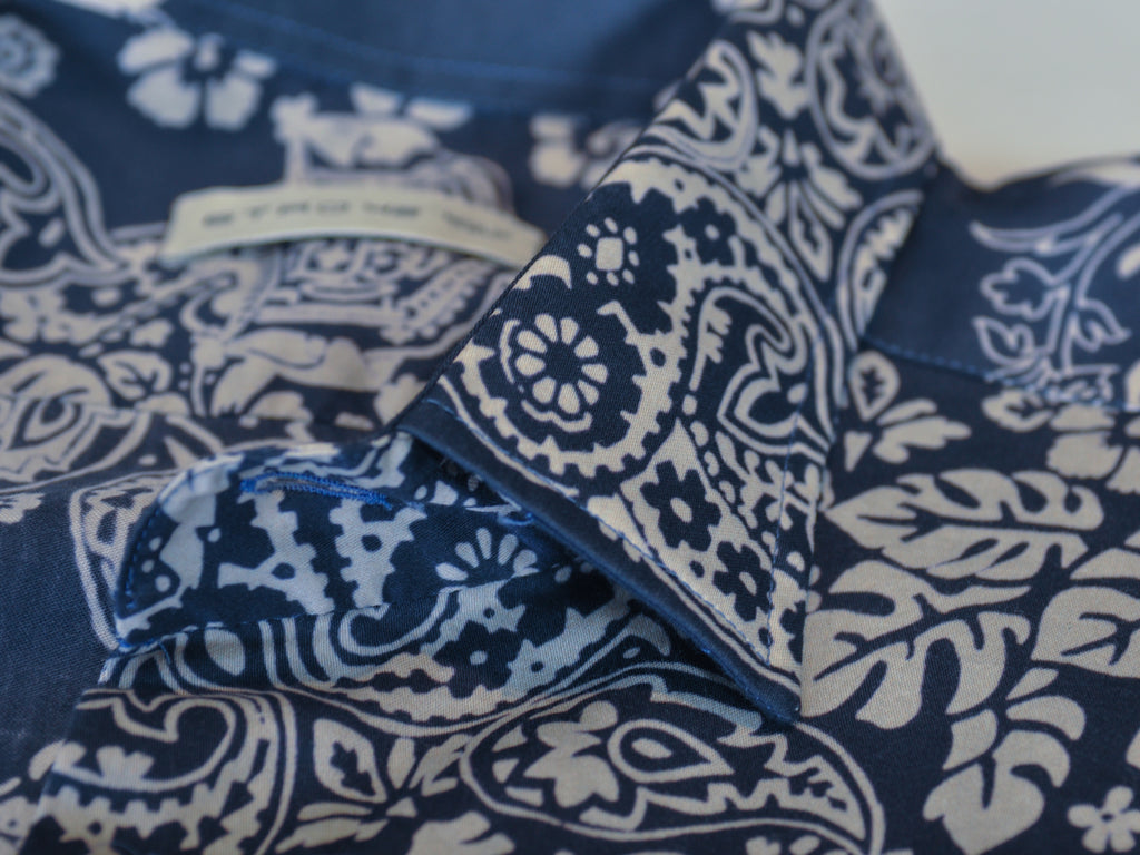 Etro Blue Floral Print Shirt