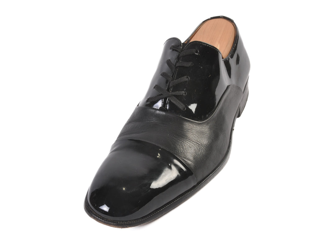 Magnanni Black Patent Cap Toe Oxfords