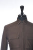 Berluti NWT Pebble Brown Ribbed Twill Worked Shirt