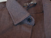 Berluti NWT Pebble Brown Ribbed Twill Worked Shirt