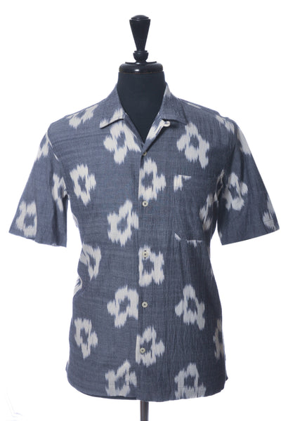 Universal Works Grey Print Camp Shirt