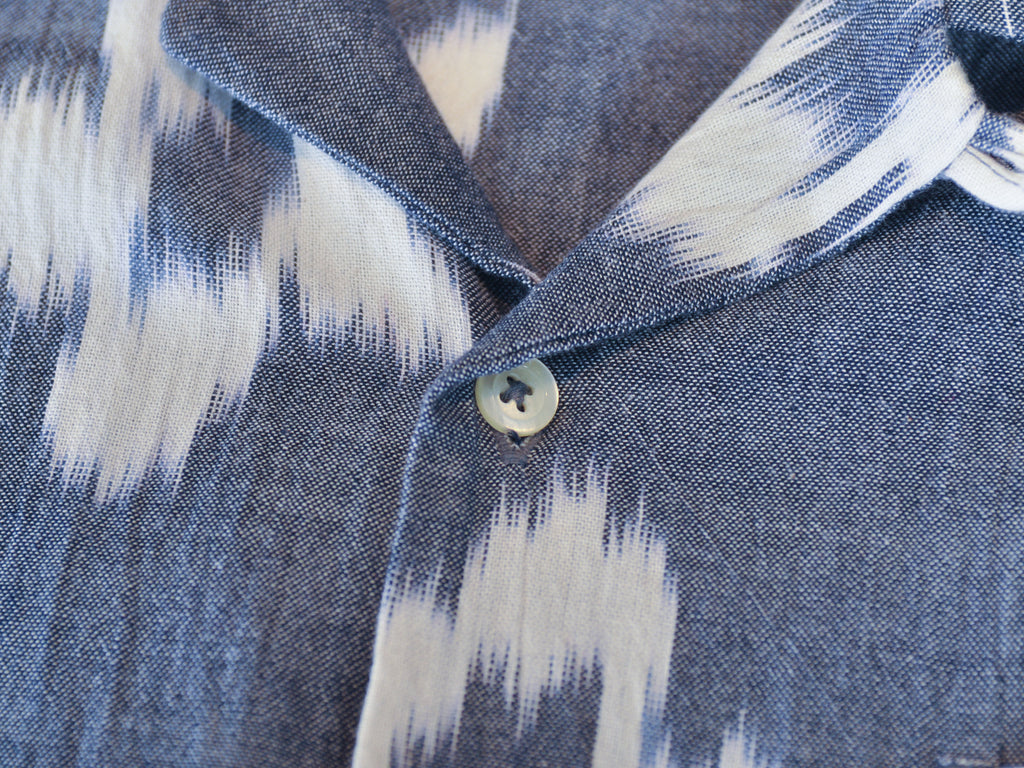 Universal Works Grey Print Camp Shirt