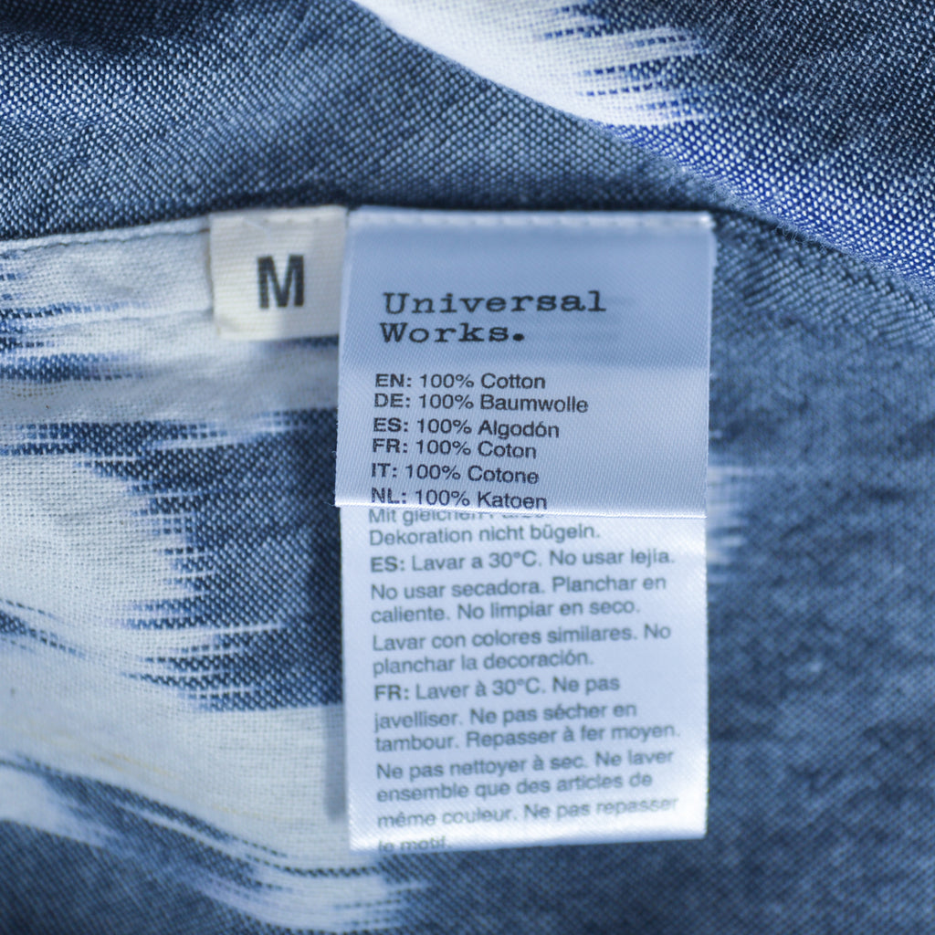 Universal Works Grey Print Camp Shirt