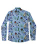 Etro Blue Floral Print Shirt