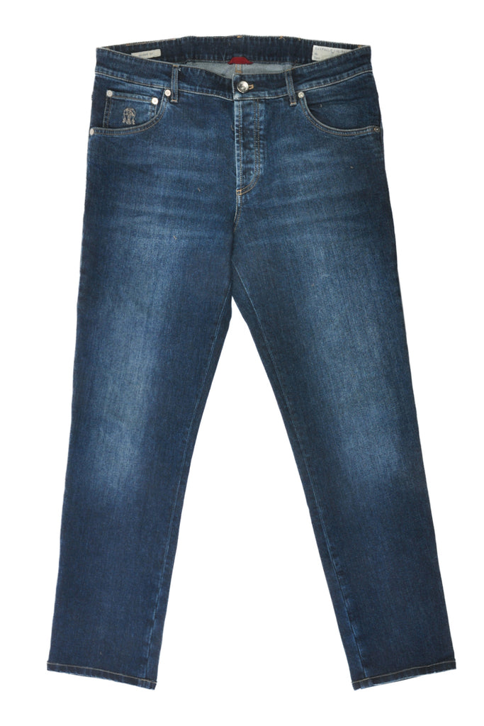 Brunello Cucinelli Dark Blue Skinny Fit Jeans
