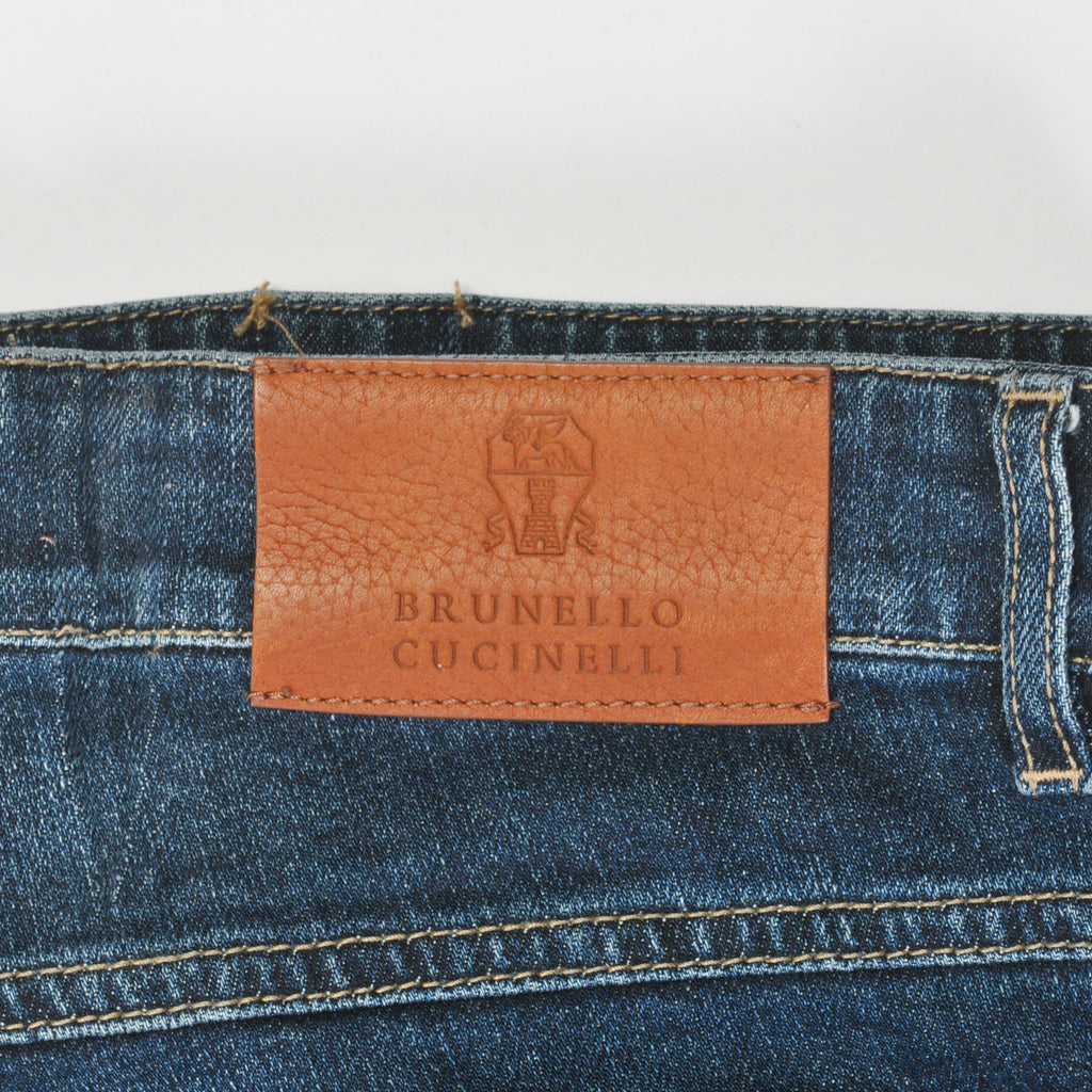 Brunello Cucinelli Dark Blue Skinny Fit Jeans