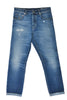 Brunello Cucinelli Distressed Leisure Fit Cuffed Jeans