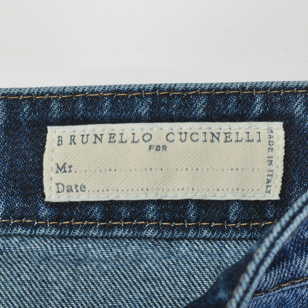Brunello Cucinelli Distressed Leisure Fit Cuffed Jeans