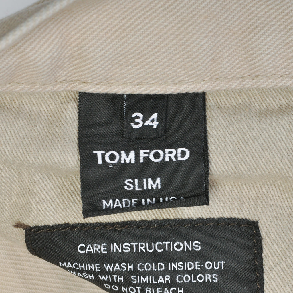 Tom Ford Sand Brown Slim Fit Jeans