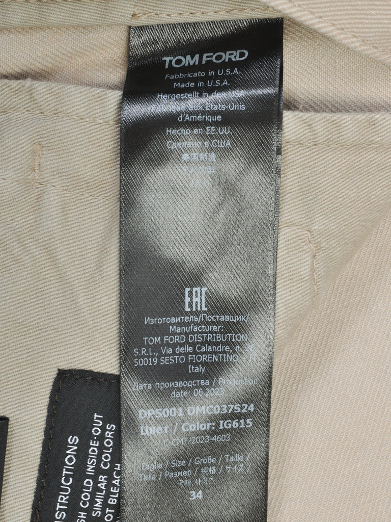 Tom Ford Sand Brown Slim Fit Jeans