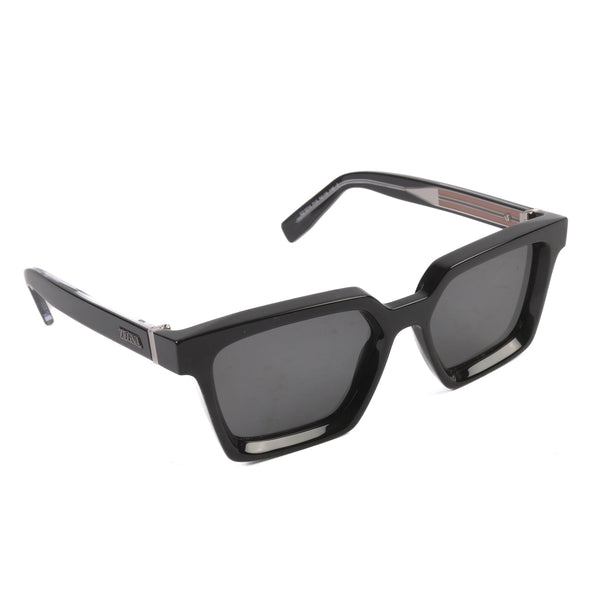 Zegna Black Square Framed Sunglasses