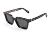 Zegna Black Square Framed Sunglasses