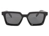 Zegna Black Square Framed Sunglasses