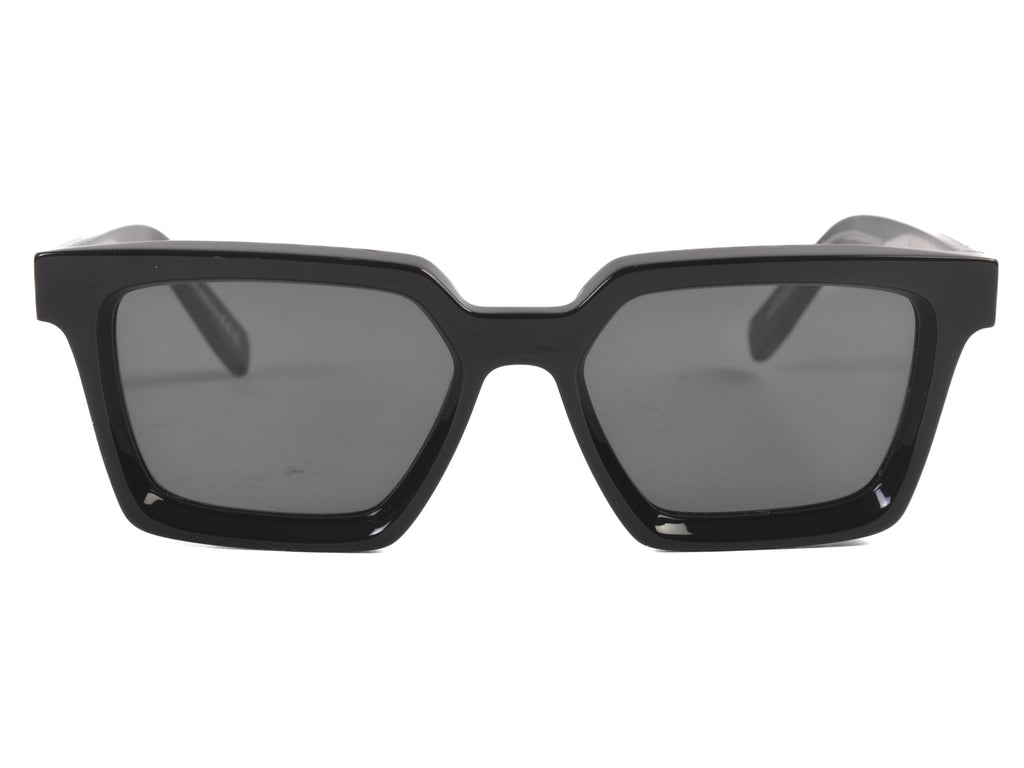 Zegna Black Square Framed Sunglasses