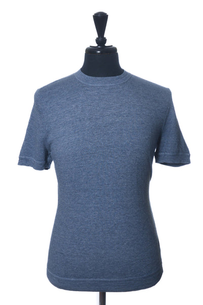 Brunello Cucinelli Slate Blue Knit T-Shirt