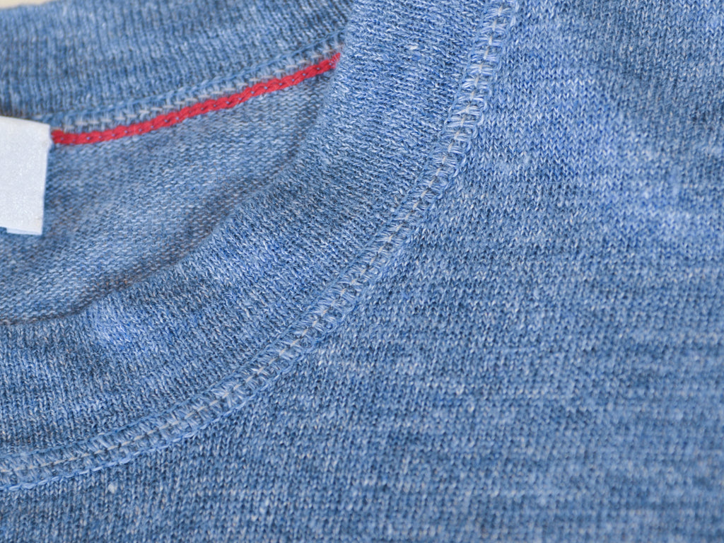 Brunello Cucinelli Slate Blue Knit T-Shirt