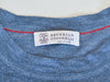 Brunello Cucinelli Slate Blue Knit T-Shirt
