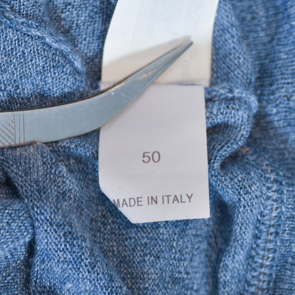 Brunello Cucinelli Slate Blue Knit T-Shirt