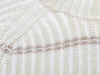 Brunello Cucinelli Off-White Striped Ribbed Crew Neck Sweater