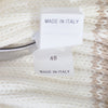 Brunello Cucinelli Off-White Striped Ribbed Crew Neck Sweater