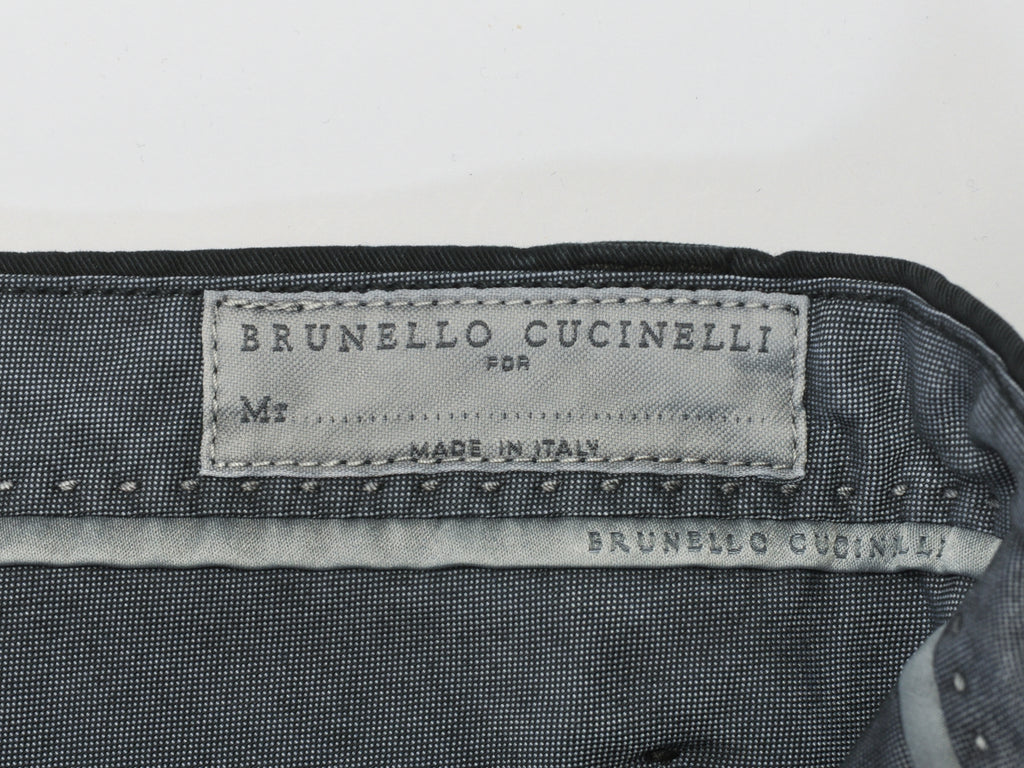 Brunello Cucinelli NWT Washed Black Cargo Chinos