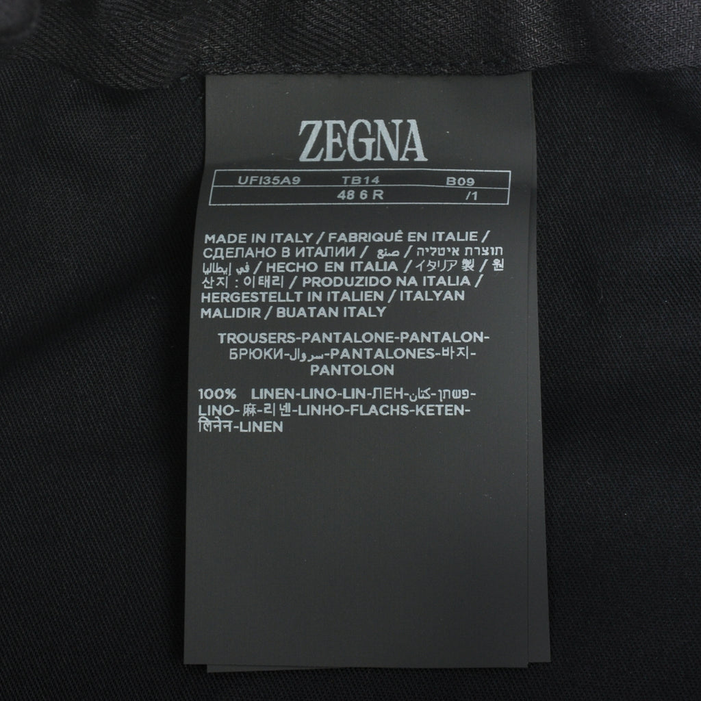 Zegna Black Oasi Linen Shorts