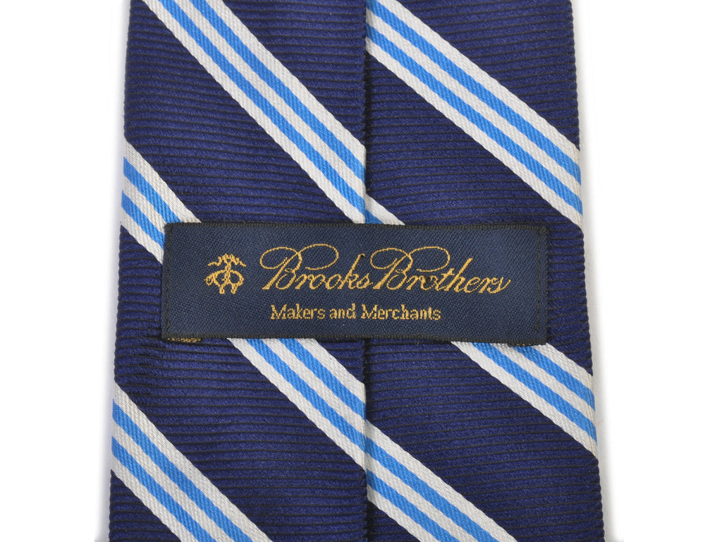 Brooks Brothers Navy Blue Striped Tie