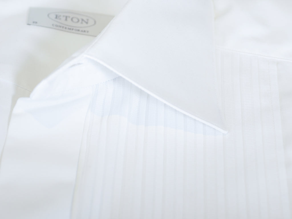 Eton White Contemporary Fit Tuxedo Shirt