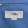 Eton Blue Slim Fit Textured Twill Shirt