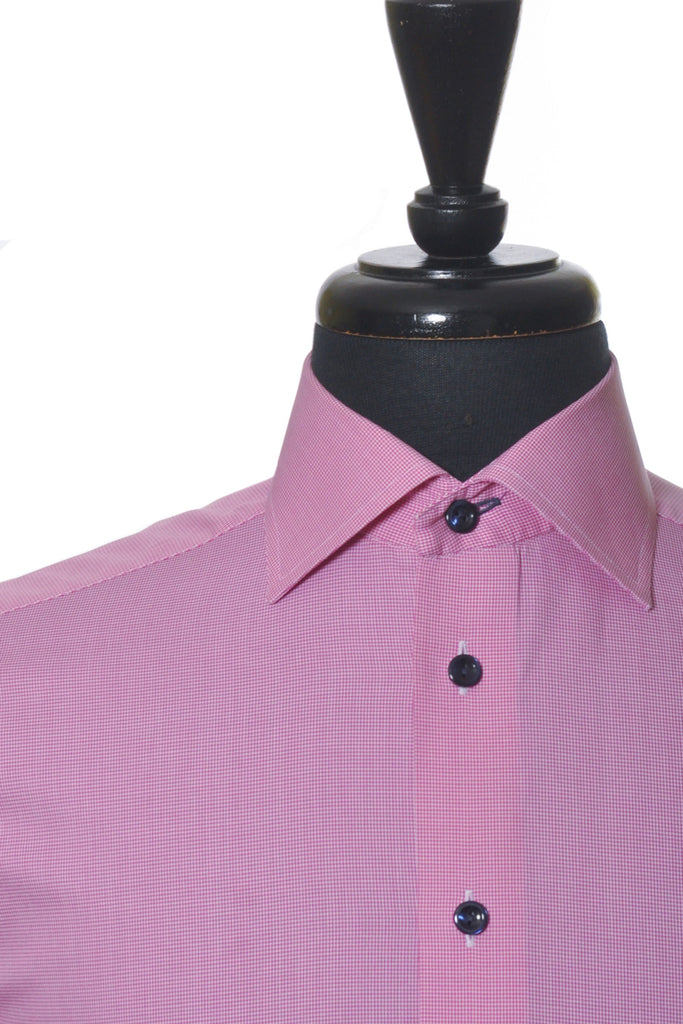 Eton Pink Puppytooth Contemporary Fit Shirt