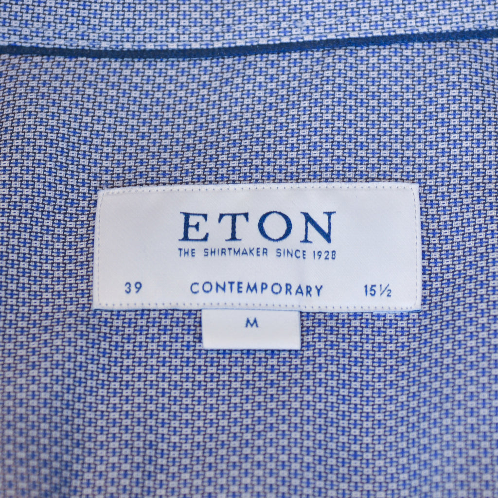 Eton Blue Weave Oxford Contemporary Fit Shirt