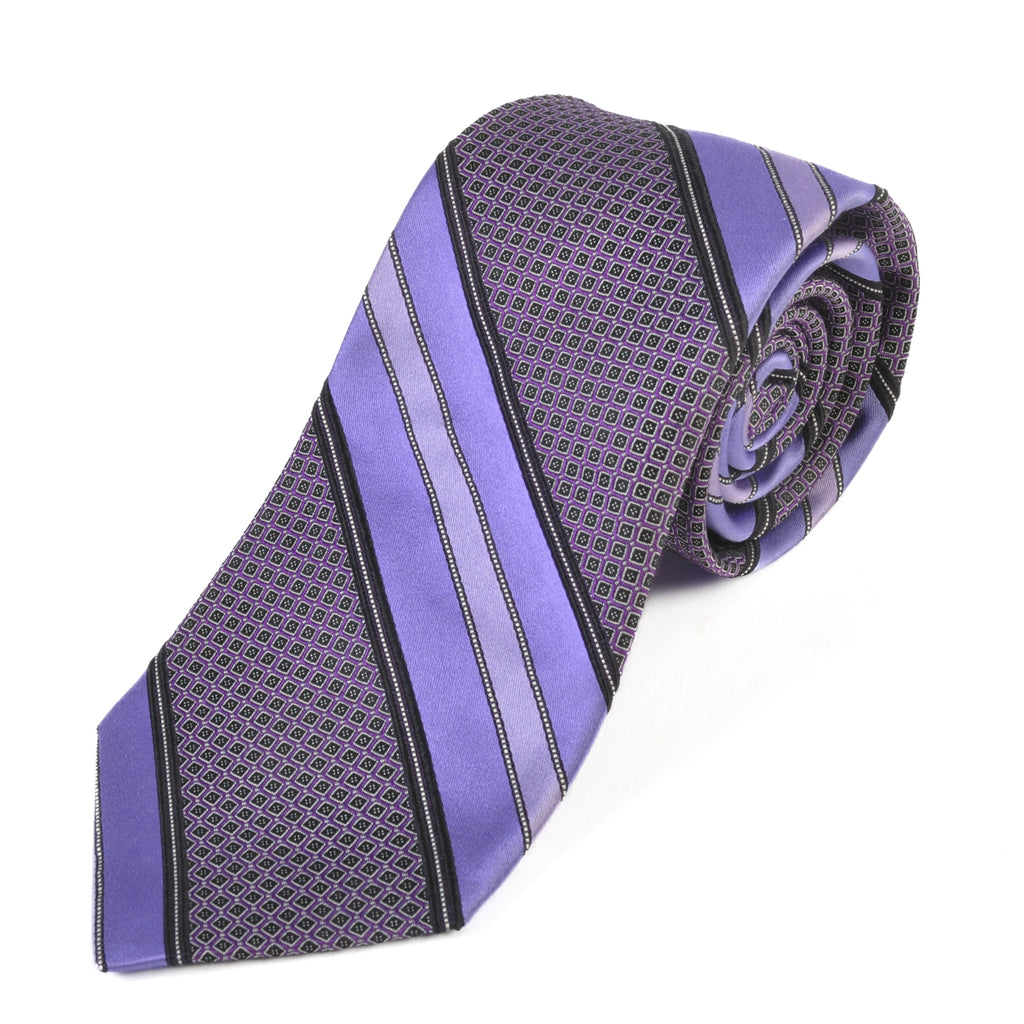 Ted Baker Purple Patterned Striped Tie