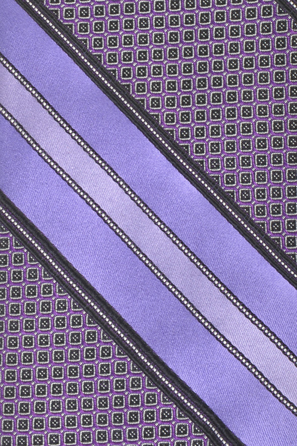 Ted Baker Purple Patterned Striped Tie