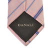 Canali Pink on Blue Striped Tie