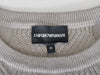 Emporio Armani Light Brown Cable Knit Crew Neck Sweater