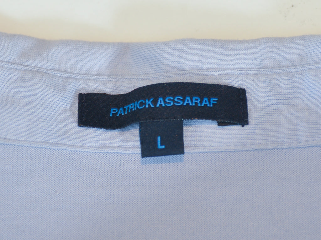 Patrick Assaraf Light Blue Silk Cotton Polo Shirt