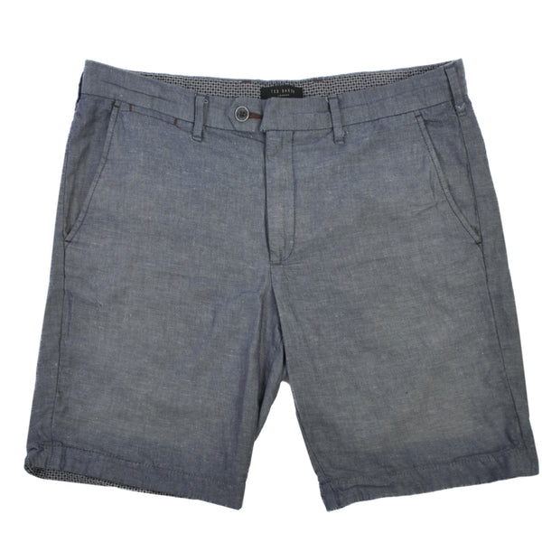 Ted Baker Slate Grey Spainn Linen Blend Shorts
