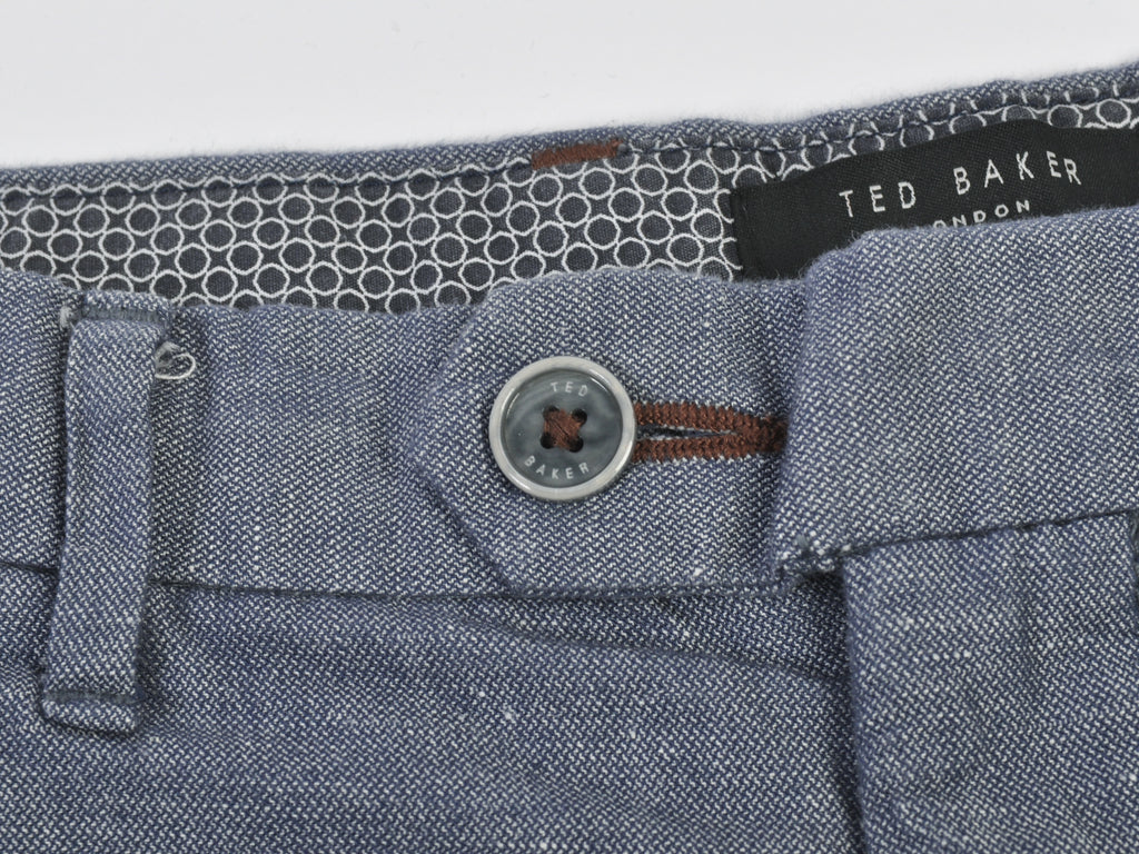 Ted Baker Slate Grey Spainn Linen Blend Shorts